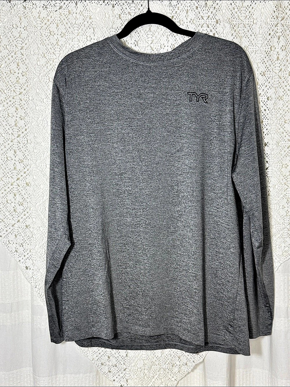 TYR SunDefense Long Sleeve Shirt Gray Medium